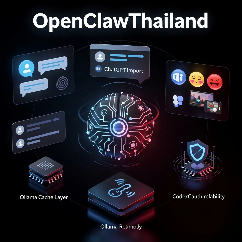 OpenClaw 2026.4.11 — ChatGPT Import, WebChat Media Bubbles, Teams Reactions, Ollama Cache และ Codex OAuth Fix
