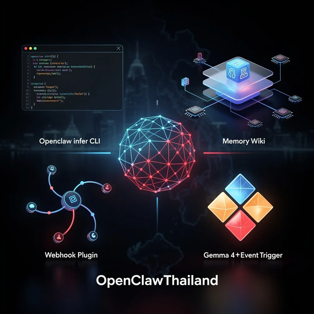 OpenClaw 2026.4.7 — openclaw infer CLI ใหม่, Memory Wiki, Webhook Plugin, Gemma 4